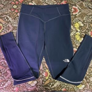 The North Face Winter Warm Fleece-Lined Leggings Kodiak Blue Size Small Cold Wea
